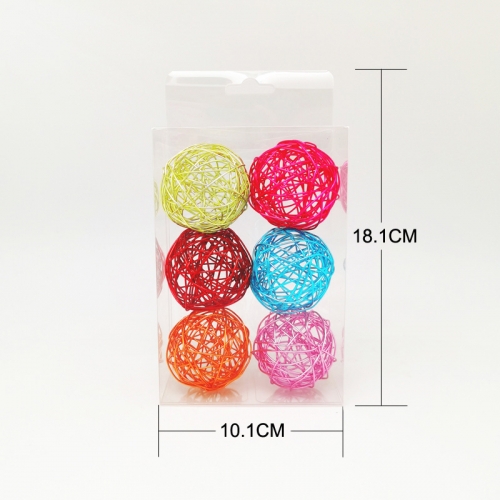 2" Aluminum Wire Balls Set w/Six Colors Assorted