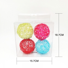 3" Aluminum Wire Balls Set w/Four Colors Assorted